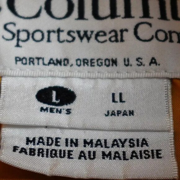 Columbia Sportswear Bugaboo Men's Large Yellow Full Zip Snap Pockets Outdoor - Picture 8 of 12